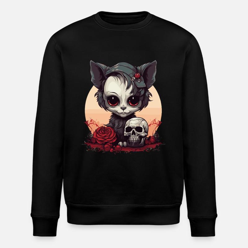 Mignon Chaton Gothique Emo - Sweat bio ROLLER Stanley/Stella Unisexe - noir