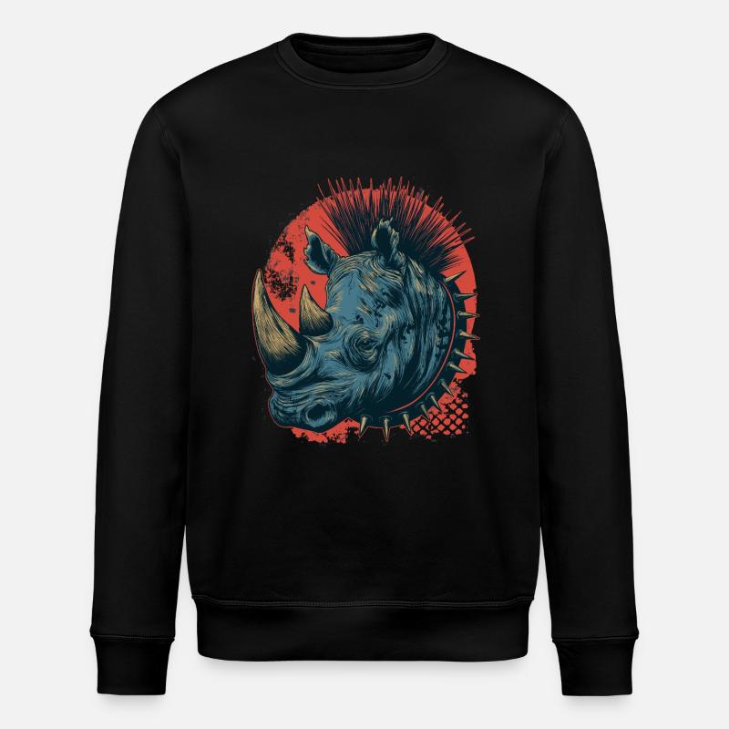 Fantasy Punkrock Rhino - Sweat bio ROLLER Stanley/Stella Unisexe - noir