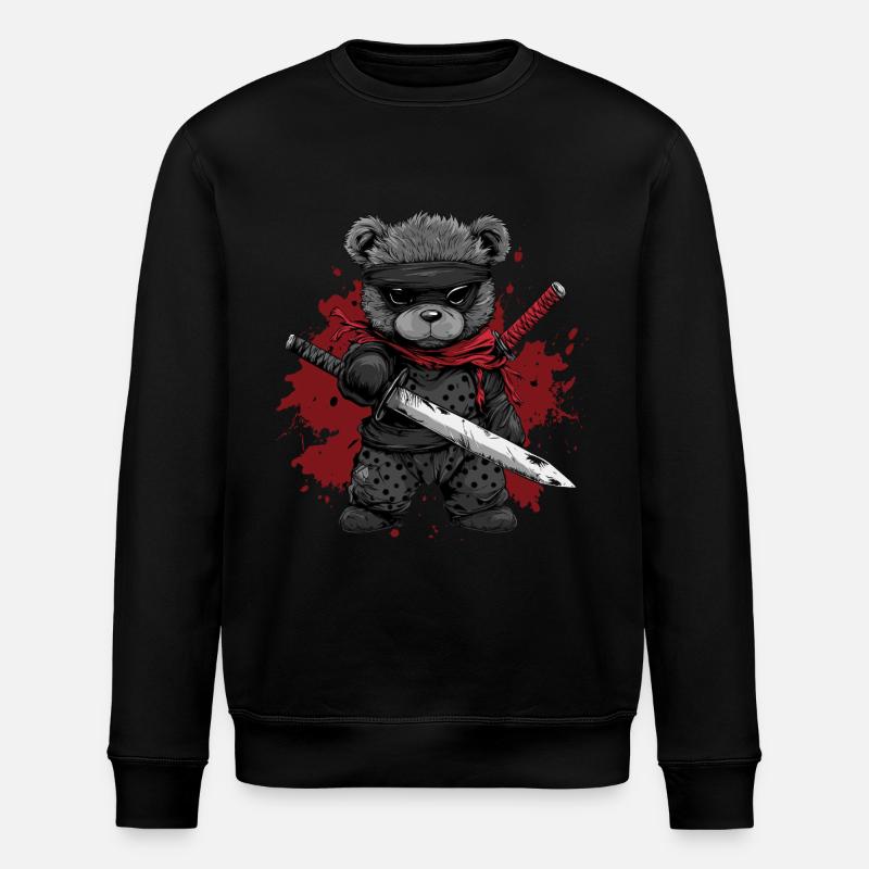 Ours en peluche ninja - Sweat bio ROLLER Stanley/Stella Unisexe - noir