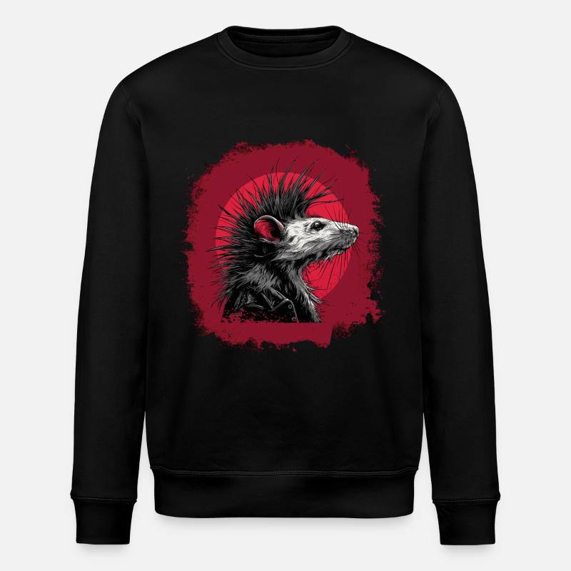 Punkrock Ratte - Stanley/Stella Unisex Bio-Sweatshirt ROLLER - Schwarz