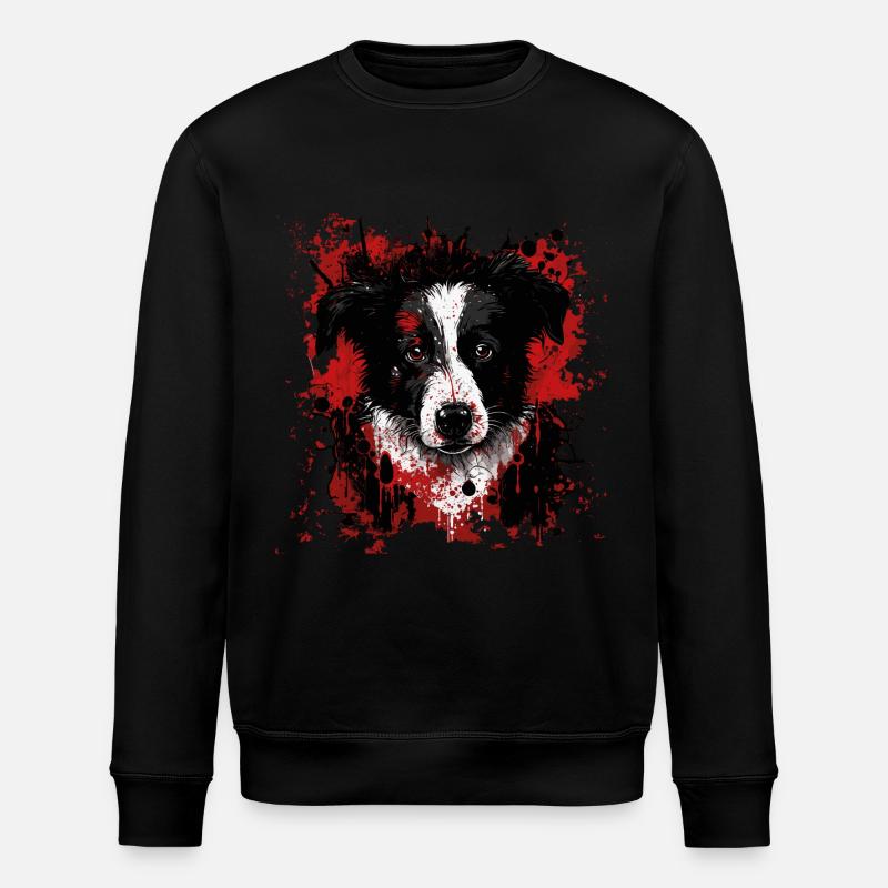 Chiot Border Collie - Sweat bio ROLLER Stanley/Stella Unisexe - noir