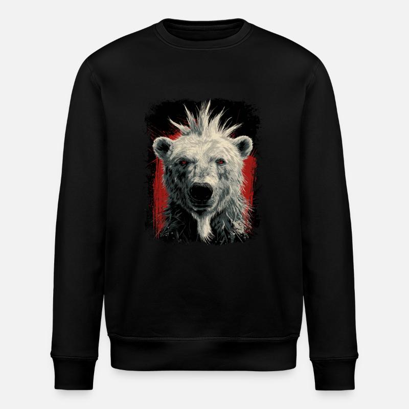 Drôle d’ours polaire - Sweat bio ROLLER Stanley/Stella Unisexe - noir