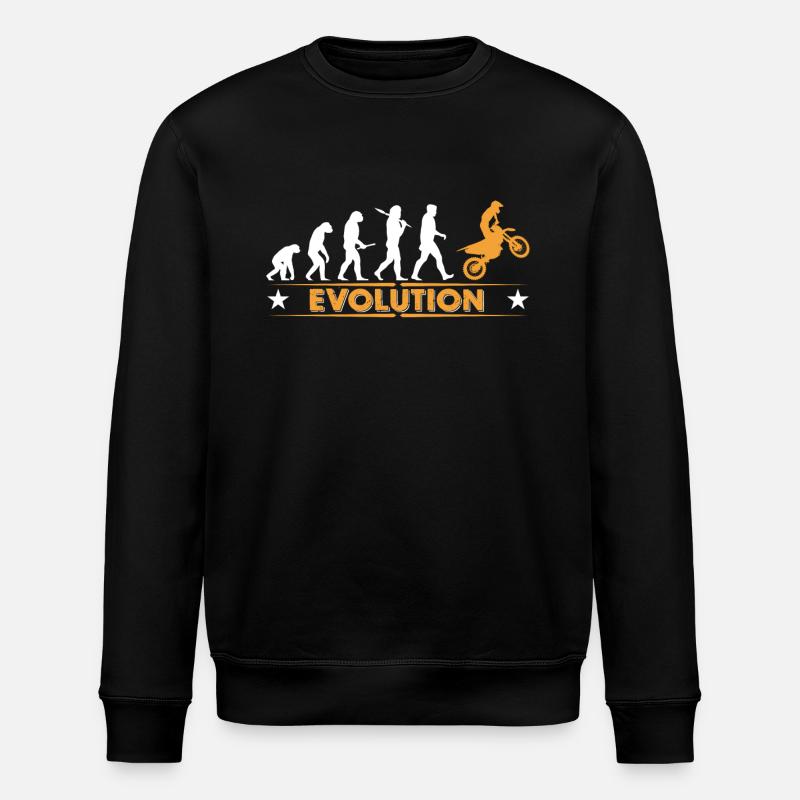 Motocross Evolution - orange/weiss - Stanley/Stella Unisex Bio-Sweatshirt ROLLER - Schwarz