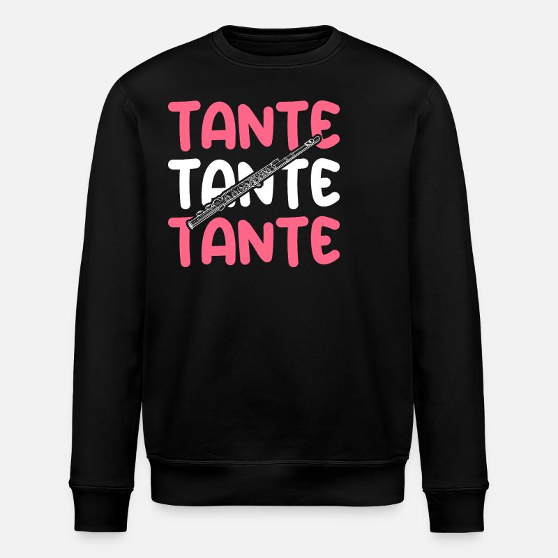 Flötist Tante Querflöte - Stanley/Stella Unisex Bio-Sweatshirt ROLLER - Schwarz