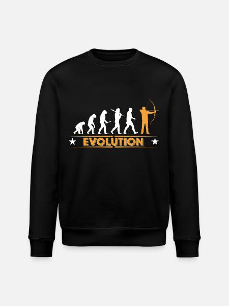 Archery evolution - orange/white - Stanley/Stella ROLLER Unisex Organic Sweatshirt - black