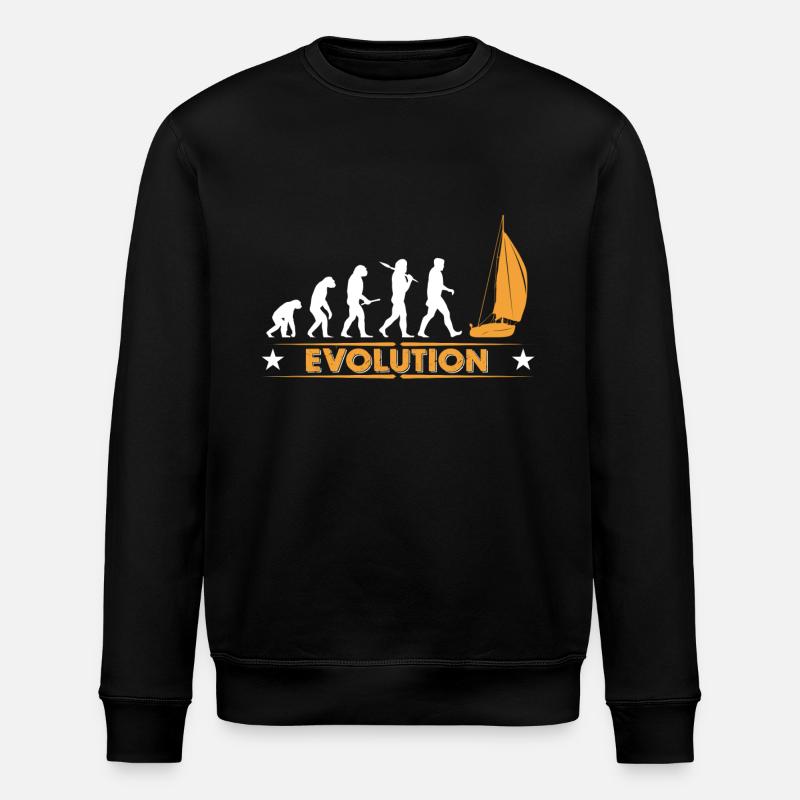 Segeln Evolution - orange/weiss - Stanley/Stella Unisex Bio-Sweatshirt ROLLER - Schwarz