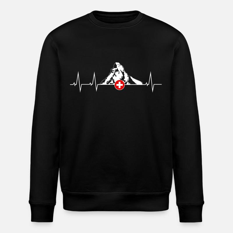 Matterhorn - mountains - Switzerland - Stanley/Stella ROLLER Unisex Organic Sweatshirt - black