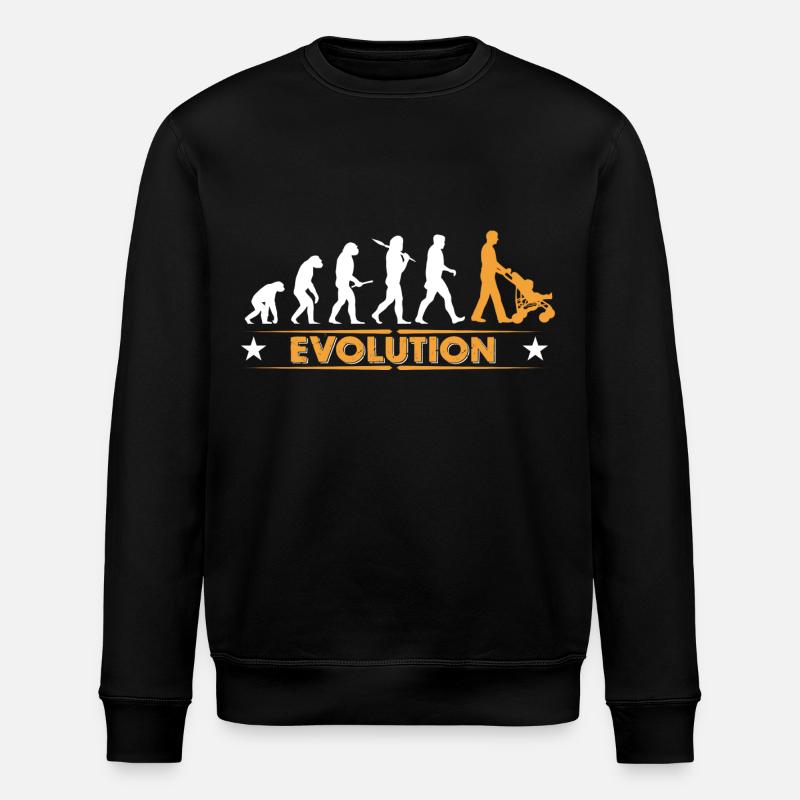 Walking Dad - Evolution - Stanley/Stella Unisex Bio-Sweatshirt ROLLER - Schwarz
