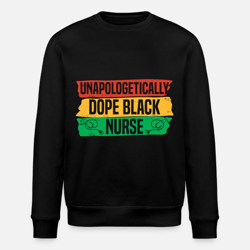 Schwarze Geschichte Krankenschwester Afrika - Stanley/Stella Unisex Bio-Sweatshirt ROLLER - Schwarz