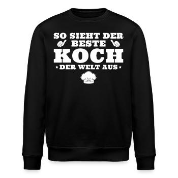 Bester Koch der Welt Hobbykoch - Stanley/Stella Unisex Bio-Sweatshirt ROLLER - Schwarz - Vorne - Nik (191cm)