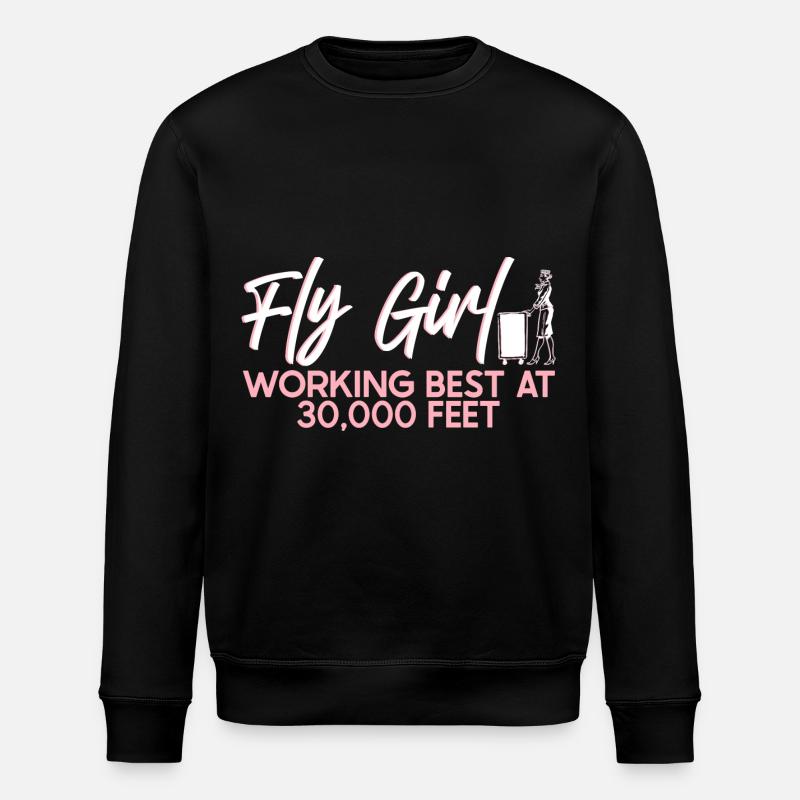 Stewardess Flight Attendant Aviation - Stanley/Stella ROLLER Unisex Organic Sweatshirt - black