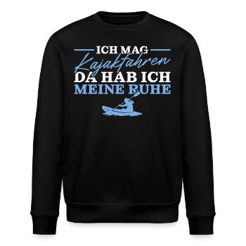 Kajakfahren Da hab ich meine Ruhe - Stanley/Stella Unisex Bio-Sweatshirt ROLLER - Schwarz - Vorne - Nik (191cm)