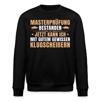 Masterprüfung bestanden Uni Abschluss Master - Stanley/Stella Unisex Bio-Sweatshirt ROLLER - Schwarz - Vorne - Nik (191cm)