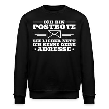 Post Zusteller Postbote - Stanley/Stella Unisex Bio-Sweatshirt ROLLER - Schwarz - Vorne - Nik (191cm)