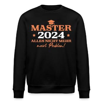 Master 2024 Abschluss Masterprüfung Geschenk - Stanley/Stella Unisex Bio-Sweatshirt ROLLER - Schwarz - Vorne - Nik (191cm)