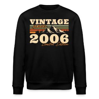 Berge Jahrgang 2006 geboren Geburtstagsgeschenk - Stanley/Stella Unisex Bio-Sweatshirt ROLLER - Schwarz - Vorne - Nik (191cm)