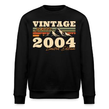 Berge Jahrgang 2004 geboren Geburtstagsgeschenk - Stanley/Stella Unisex Bio-Sweatshirt ROLLER - Schwarz - Vorne - Nik (191cm)