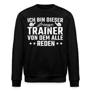 Fußballtrainer Strenger Trainer - Stanley/Stella Unisex Bio-Sweatshirt ROLLER - Schwarz - Vorne - Nik (191cm)