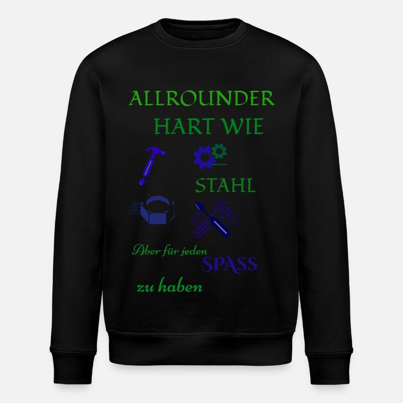 Handwerker Kaffee und Bier - Stanley/Stella Unisex Bio-Sweatshirt ROLLER - Schwarz