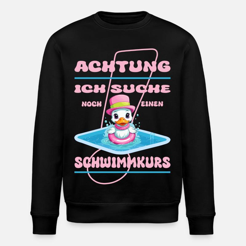 Mignon canard non-nageur - Sweat bio ROLLER Stanley/Stella Unisexe - noir