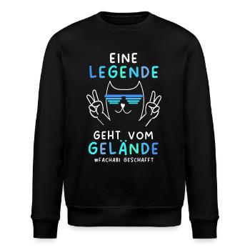 Fachabi Geschafft 2024 Fachabitur Bestanden - Stanley/Stella Unisex Bio-Sweatshirt ROLLER - Schwarz - Vorne - Nik (191cm)