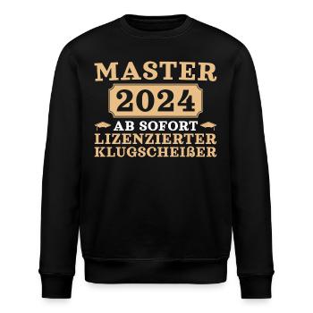 Master Abschluss 2024 - Stanley/Stella Unisex Bio-Sweatshirt ROLLER - Schwarz - Vorne - Nik (191cm)