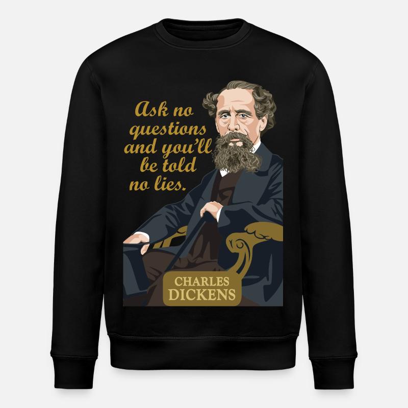 Charles Dickens - Stanley/Stella Unisex Bio-Sweatshirt ROLLER - Schwarz