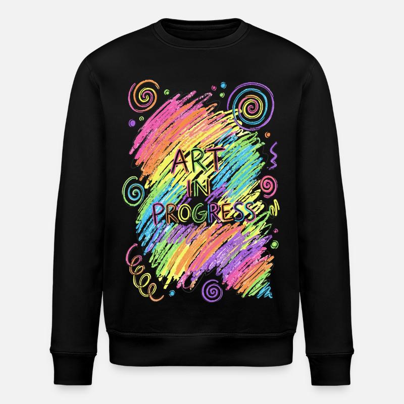 Art In Progress Doodle - Stanley/Stella ROLLER Unisex Organic Sweatshirt - black