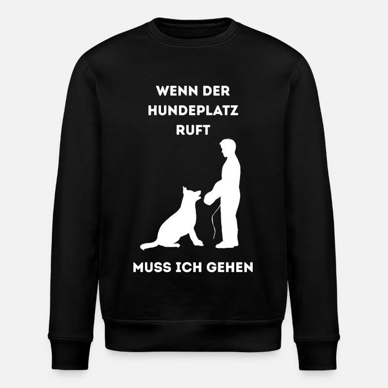 Wenn_der_Hundeplatz_ruft- - Stanley/Stella ROLLER Unisex Organic Sweatshirt - black