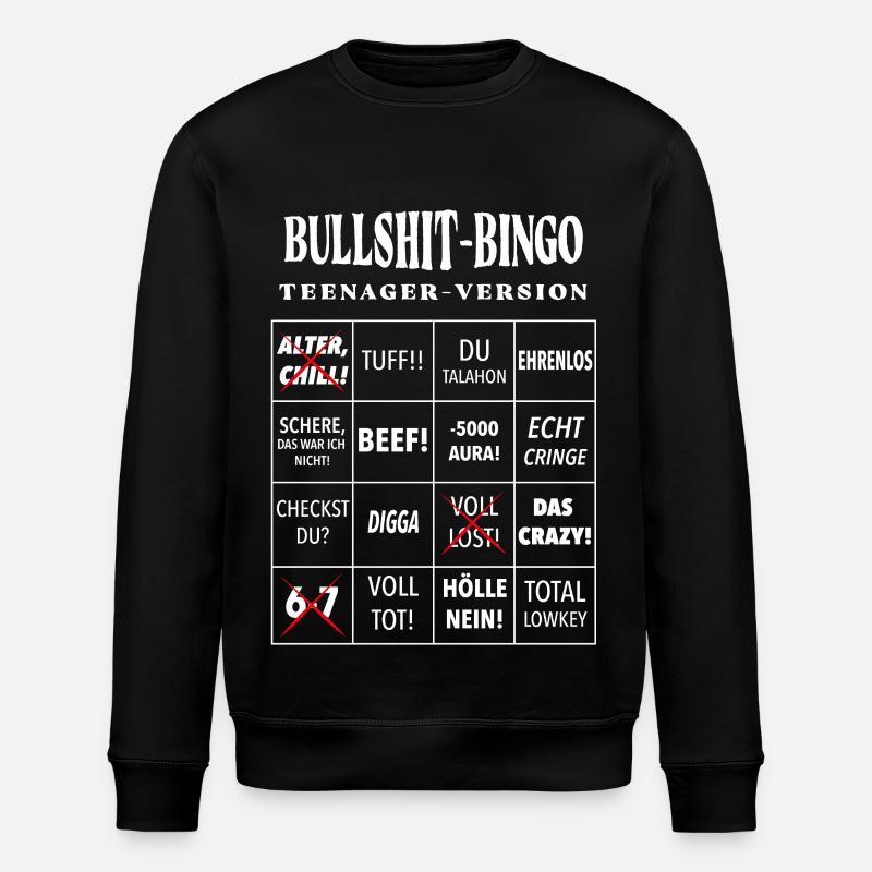 Bullshit-Bingo – Teenager-Version - Stanley/Stella Unisex Bio-Sweatshirt ROLLER - Schwarz