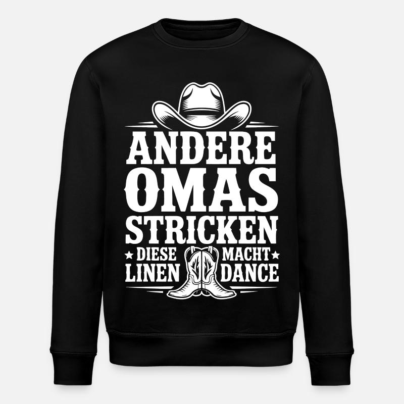 Oma Line Dance - Stanley/Stella Unisex Bio-Sweatshirt ROLLER - Schwarz