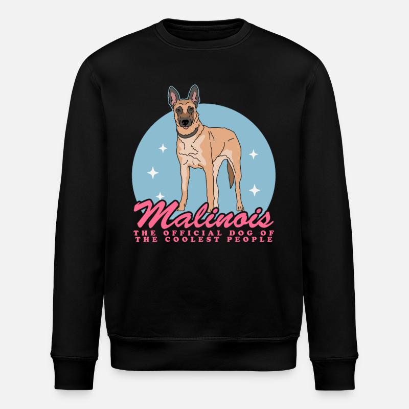 Belgian Shepherd Malinois Dog Gift - Stanley/Stella ROLLER Unisex Organic Sweatshirt - black
