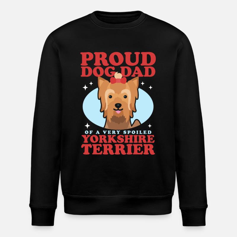 Yorkshire Terrier Papa Chien Propriétaire De Chien Cadeau - Sweat bio ROLLER Stanley/Stella Unisexe - noir