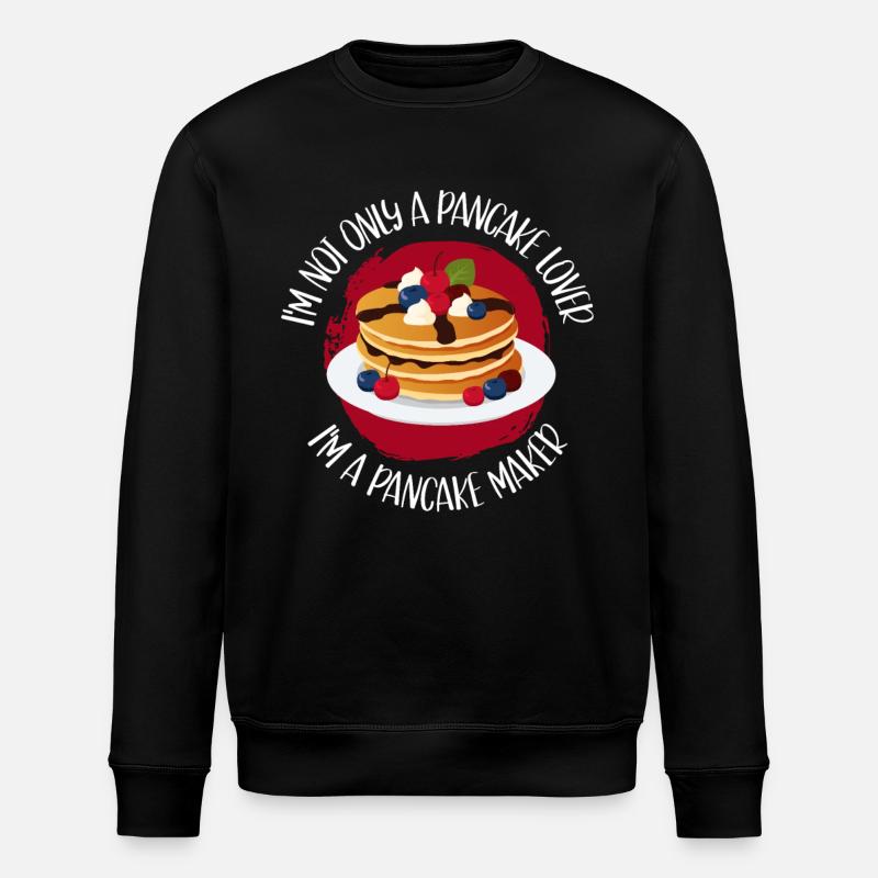 Pancakes | Pancake Pancake Gift - Stanley/Stella ROLLER Unisex Organic Sweatshirt - black