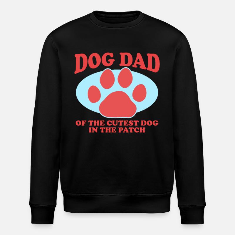 Hunde Dad | Herrchen Hundebesitzer Geschenk - Stanley/Stella Unisex Bio-Sweatshirt ROLLER - Schwarz