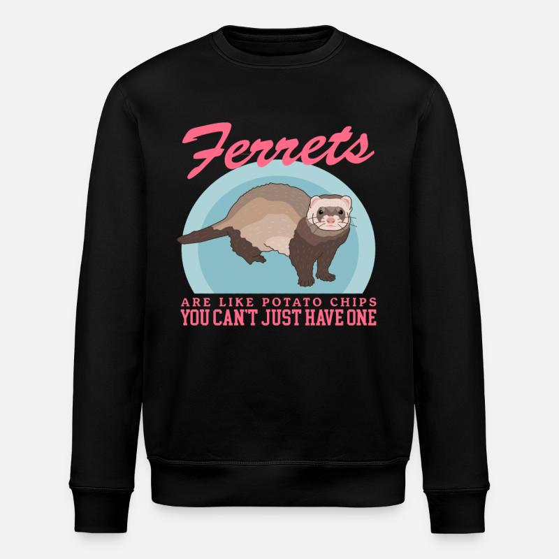 Frettchen Besitzer Frettchen Liebhaber Geschenk - Stanley/Stella Unisex Bio-Sweatshirt ROLLER - Schwarz