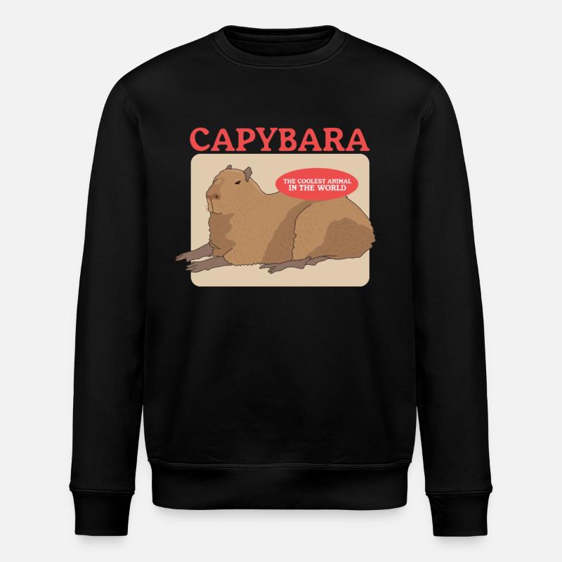 Capybara Capybaras Gift - Stanley/Stella ROLLER Unisex Organic Sweatshirt - black