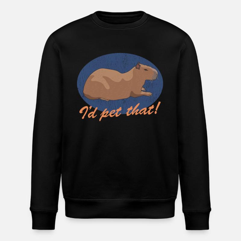 Capybara Capybaras Gift - Stanley/Stella ROLLER Unisex Organic Sweatshirt - black