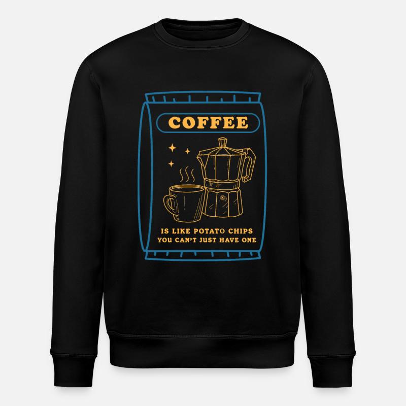 Kaffee Kaffeeliebhaber Kaffeetrinker Geschenk - Stanley/Stella Unisex Bio-Sweatshirt ROLLER - Schwarz