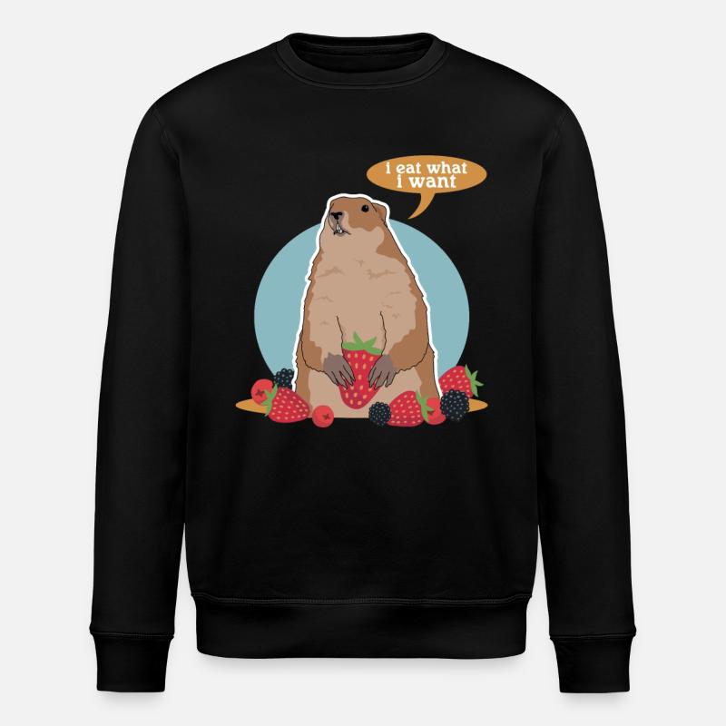 Murmeltiere Munggen Mankai Groundhog Geschenk - Stanley/Stella Unisex Bio-Sweatshirt ROLLER - Schwarz