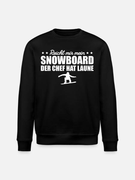 Snowboard Wintersport Snowboarder - Stanley/Stella Unisex Bio-Sweatshirt ROLLER - Schwarz