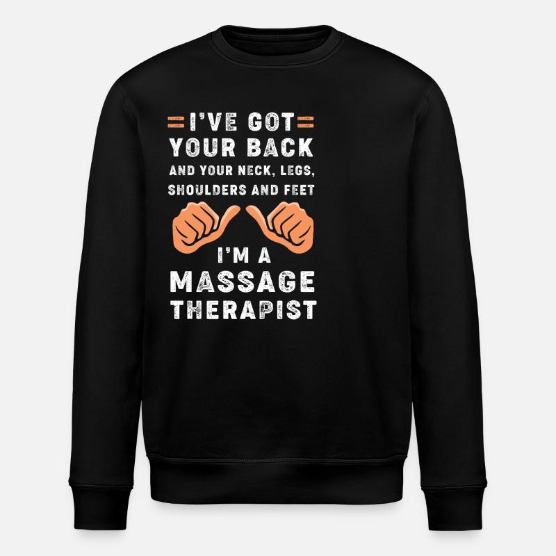 Naturopath Masseur Masseuse Massage - Stanley/Stella ROLLER Unisex Organic Sweatshirt - black