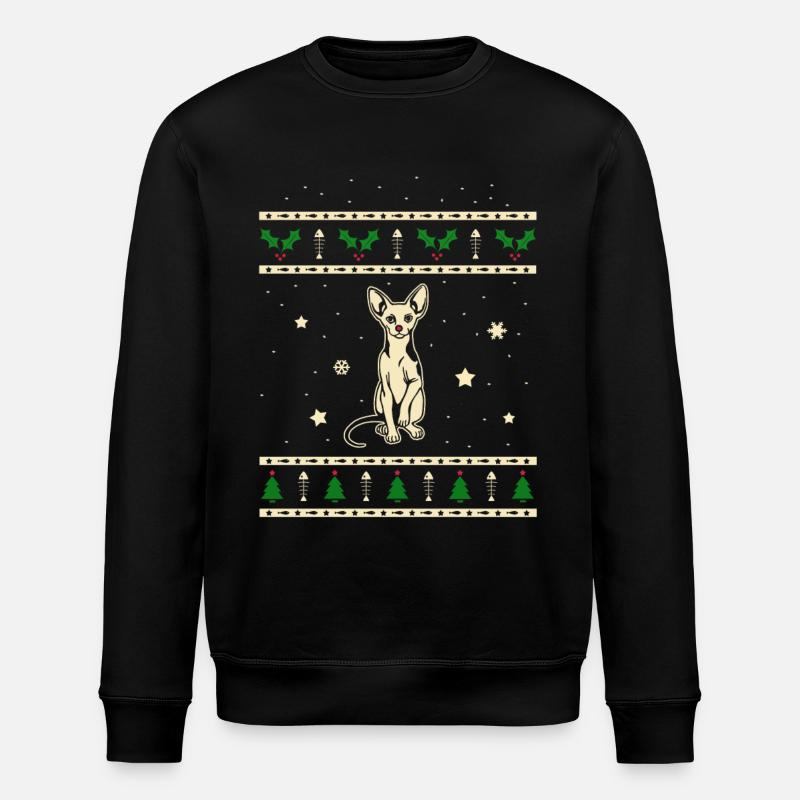 Sphynx Weihnachtsgeschenk - Stanley/Stella Unisex Bio-Sweatshirt ROLLER - Schwarz