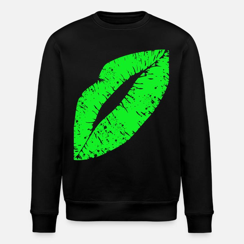 Lippen - Lips - Stanley/Stella Unisex Bio-Sweatshirt ROLLER - Schwarz