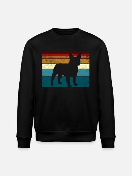 Chien bouledogue français rétro - Sweat bio ROLLER Stanley/Stella Unisexe - noir