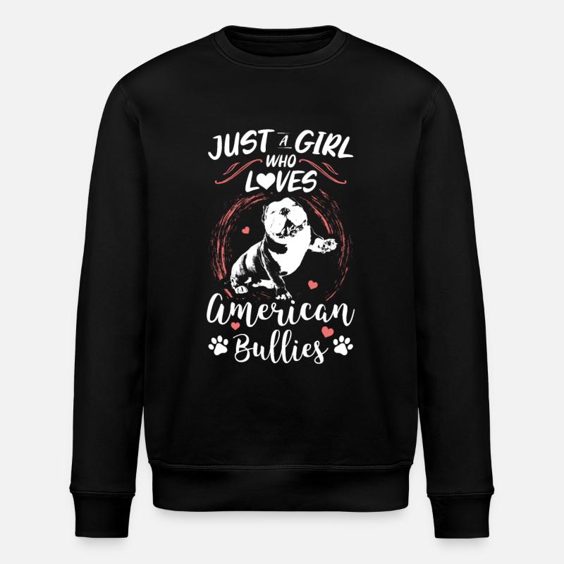 American Bully Geschenk Hundebesitzer - Stanley/Stella Unisex Bio-Sweatshirt ROLLER - Schwarz