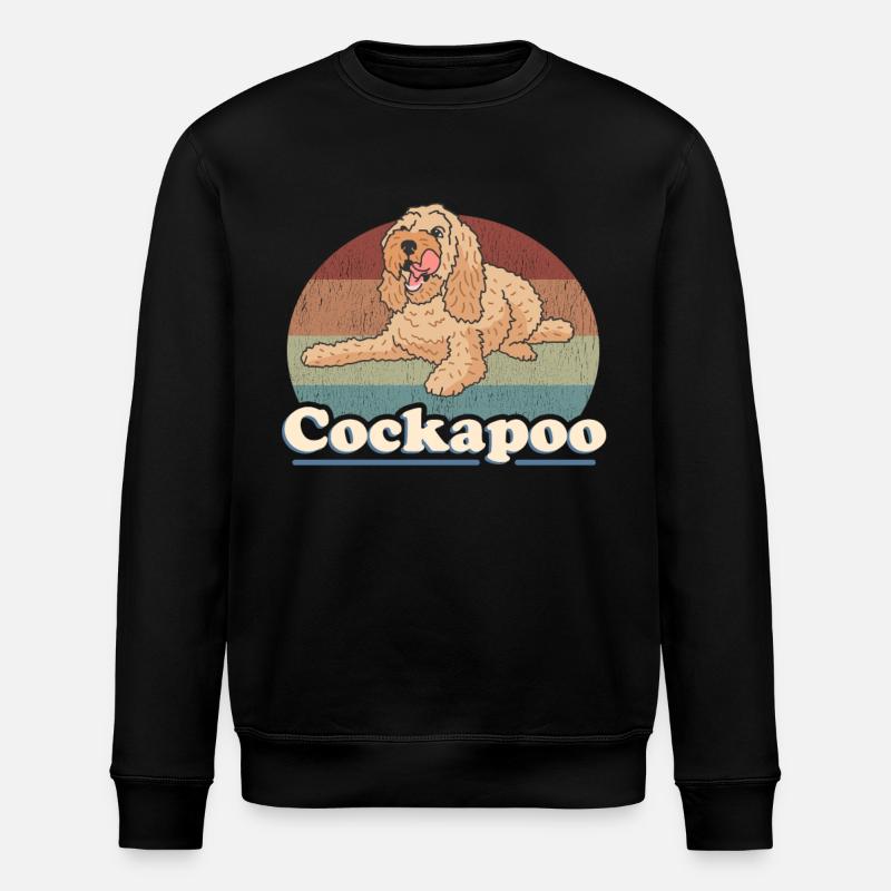 Cockapoo Hund Hundehalter Hundebesitzer Geschenk - Stanley/Stella Unisex Bio-Sweatshirt ROLLER - Schwarz