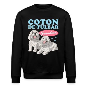 Coton de Tuléar Grand-mère Propriétaire de Chien Cadeau - Sweat bio ROLLER Stanley/Stella Unisexe - noir - Devant - Nik (191cm)