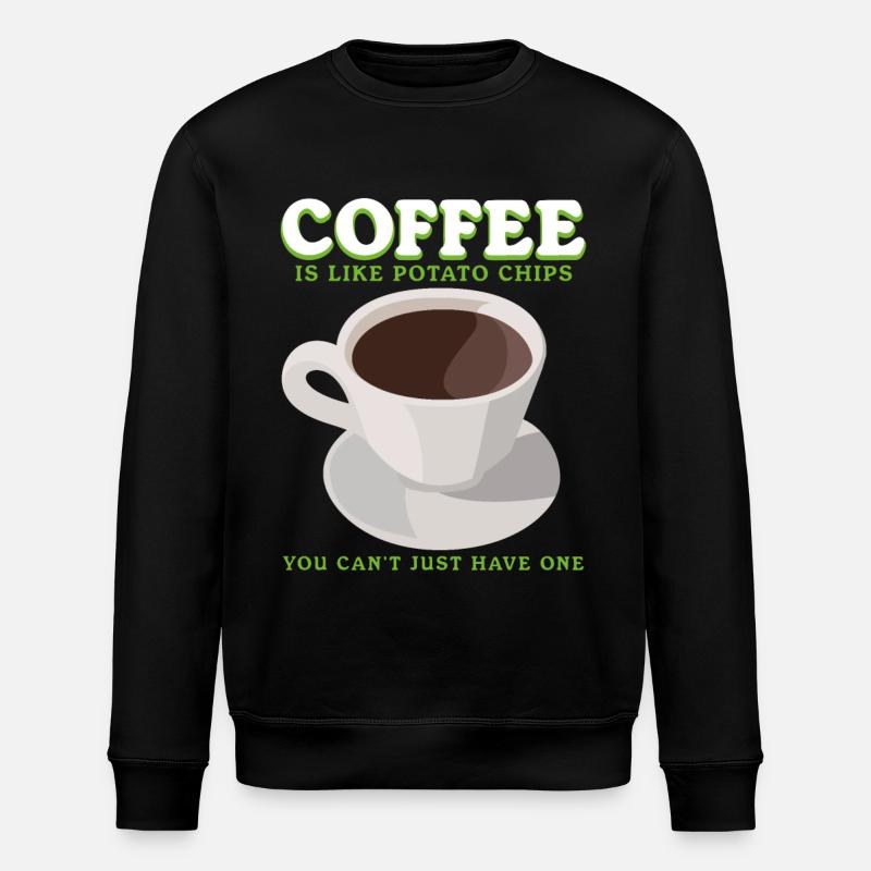 Kaffee Kaffeetrinker Kaffeeliebhaber Geschenk - Stanley/Stella Unisex Bio-Sweatshirt ROLLER - Schwarz