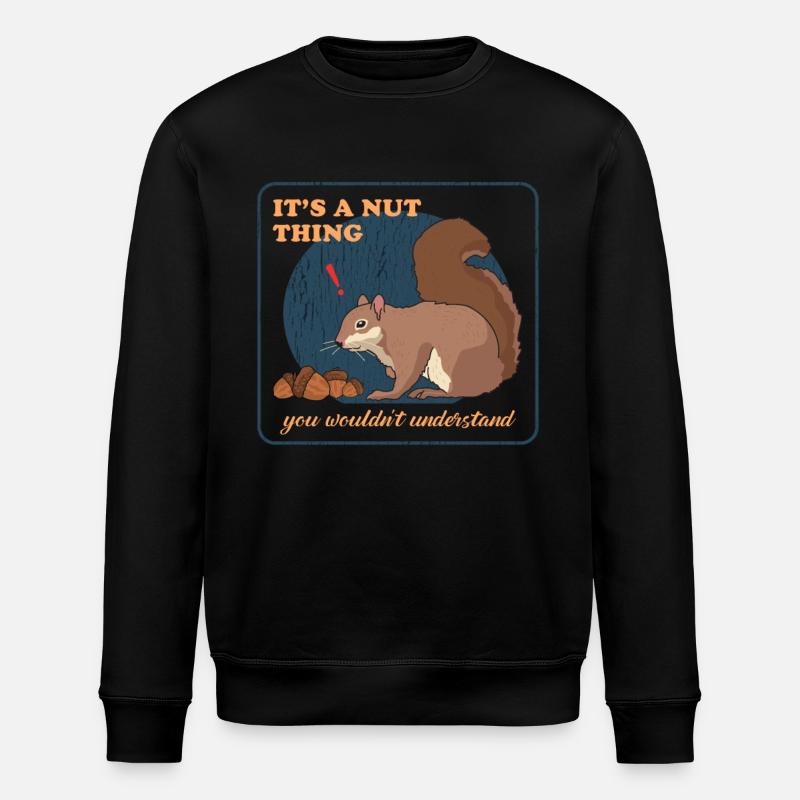 Mignon écureuil gris écureuil cadeau - Sweat bio ROLLER Stanley/Stella Unisexe - noir